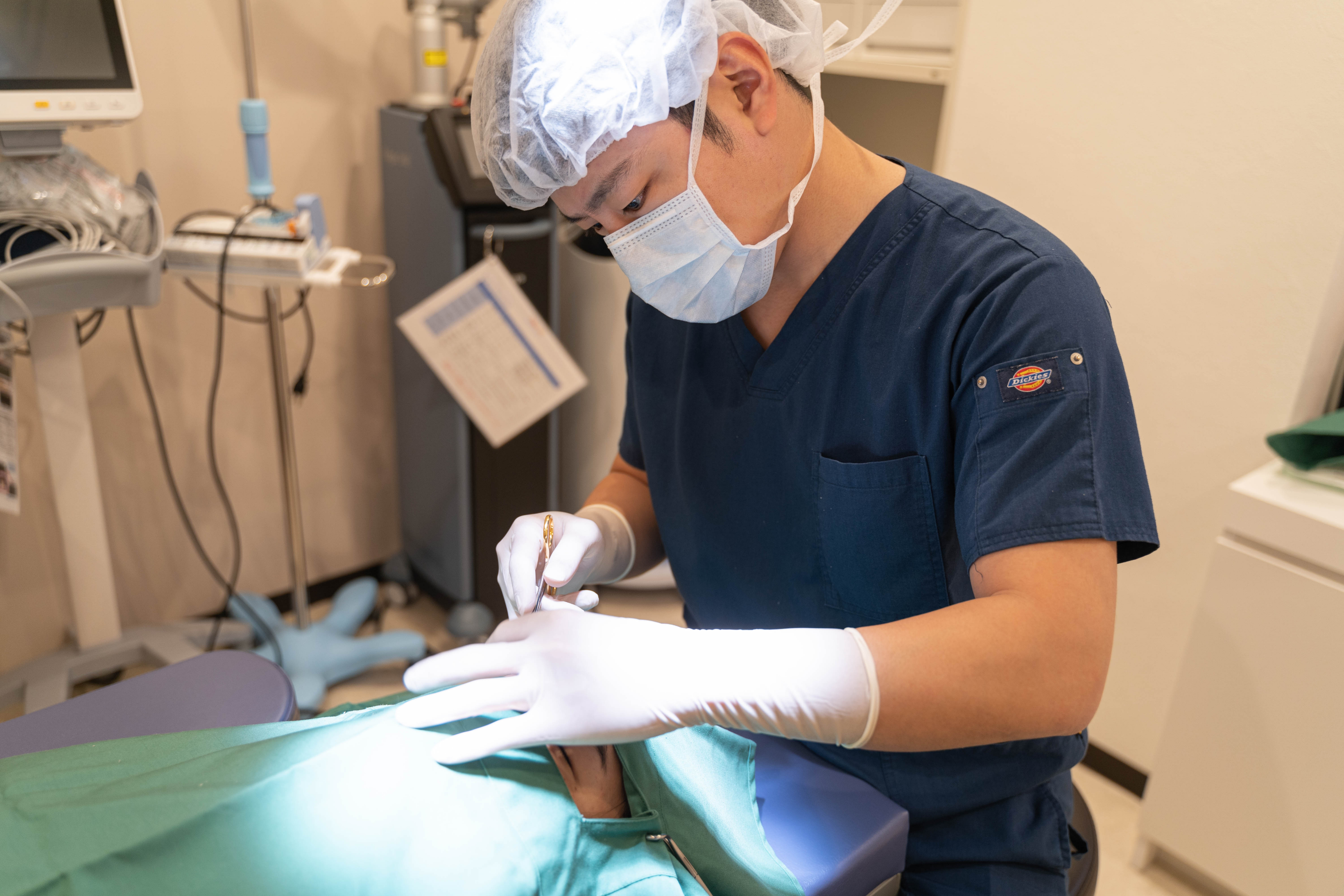 Surgeon performing a procedure